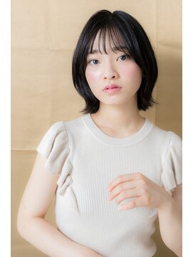 カバーヘア イヴ 戸頭店(COVER HAIR EVE) 黒髪ダークアッシュ外ハネボブマッシュTb3戸頭20代30代40代