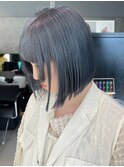 ダークグレーボブ_大人ガーリーチョコレートプリカール_ba417142