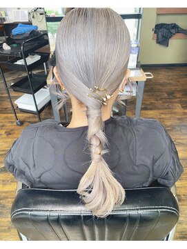 ガルボ ヘアー(garbo hair) ハイトーンヘアアレンジ高知美容院10代20代