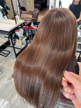 アディクト 東陽町西口(addict) 大人かわいい髪質改善_ミルクティーブラウン_ロング［東陽町］