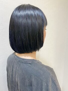 ヘアースペースブルーム リアン 岡町店(HAIR SPACE BLOOM Lien) 【岡町/ケアブリーチ】ブルーブラック