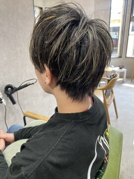 アルファ ヘアー(ALPHA HAIR) メッシュキャップハイライト×メンズカット