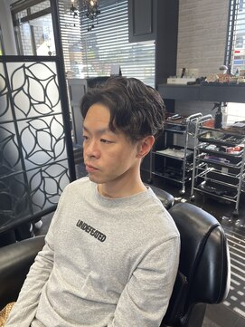ヒロザバーバー(HIRO THE BARBER) マッシュ風パーマ　宇部市/理容室/理容院/メンズカット