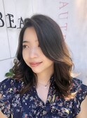 広尾　恵比寿　麻布　セミロング　レイヤーカット　前髪なし