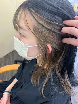 びゃんびゃん 浅水本店 インナーカラー/外ハネボブ/イメチェン/美髪/ダブルカラー