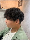 波巻きパーマスタイル