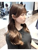 顔周りカット/顔周りレイヤー/レイヤー/ロングレイヤー