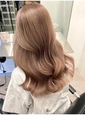 ミルクティーベージュケアブリーチヘーゼルベージュダブルカラー