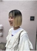 大人ハイトーンデザイン×ボブ