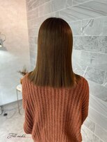 ジル アンク(Jill ankh)&nbsp;《姫路　Jillankh》オリーブベージュ　ダブルカラー　ミディアム