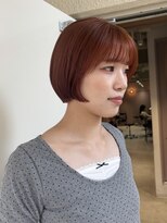 ラミエ バイ メルト 吉祥寺(lamie by melt)&nbsp;小川/ブリーチなしwカラーオレンジレッドショートボブ吉祥寺