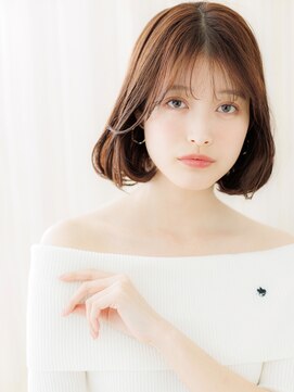 カバーヘア ブリス 大宮西口(COVER HAIR bliss) モカブラウンブリーチなしワンカールAラインボブX大宮30代40代