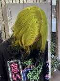 【菜月style】黄緑×黒ルーツカラー