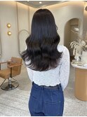 < natural brown × リバース巻き >