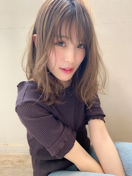 マリアバイアフロート(Maria by AFLOAT) 【アフロート添田】大人かわいいくびれセミディイルミナカラー