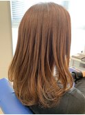 セミロング　コーラルベージュ