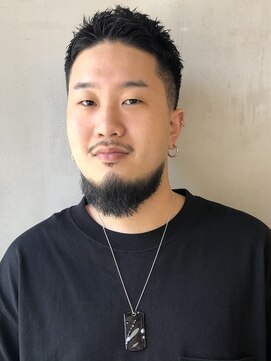 フランクスバーバーリザーブ 人形町店(FRANK’S BARBER RESERVE) テーパーフェード無造作アップバンク　ｙ