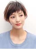 イメチェン似合わせ小顔ショートマロンベージュ0701