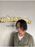 [grow hair works_浦安]センター分け”スパイラルパーマ”