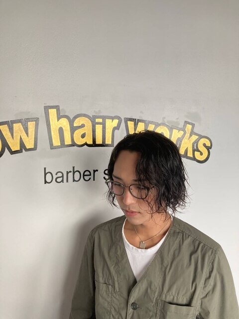 [grow hair works_浦安]センター分け”スパイラルパーマ”