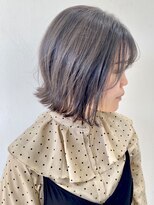 フォーク FOLK&nbsp;【FOLK】透明感グレージュ☆似合わせ外ハネミディアムボブ♪