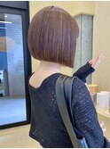ダブルカラーケアカラー透明感カラーボブ