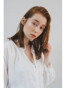 ベンジー 沖縄店(benji) 【Agu】深みorangeカラー×ミディ　代々木上原