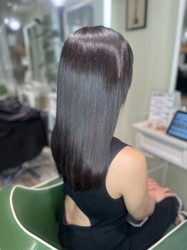 アルル 銀座(alulu) 【髪質改善】カラートリートメント同時進行/ブラックロングヘア