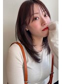 ロングレイヤー シースルーバング 顔まわりレイヤー 髪質改善