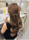 ハーフアップ / 心斎橋ヘアセット