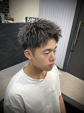 メンズ ラピス 横浜店(Men’sLapis) ショートアップバング×金メッシュ