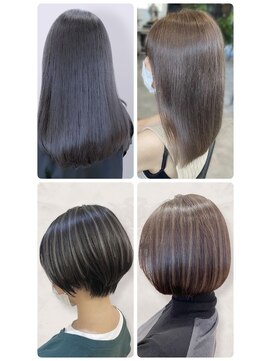 美容室フルール 20代30代艶感♪髪質改善カラーミルクティーベージュ