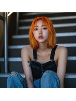 グラッジ 池袋(GLADGE)&nbsp;オレンジカラー、ブリーチカラー、ダブルカラー