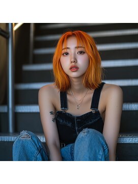 グラッジ 池袋(GLADGE) オレンジカラー、ブリーチカラー、ダブルカラー