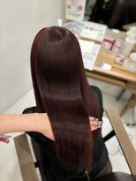 ハピネス 梅田茶屋町店(HAPPINESS)&nbsp;秋色 レイヤーロング ワインレッド 髪質改善