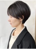 【morio原宿】黒髪ショート前髪ありサイドバング
