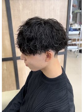 メンズギフト(men's GIFT) 刈り上げツーブロック波巻きスパイラルパーマメンズマッシュ