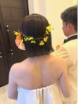 ブラウ ネイル パーティー(Blau Nail Party)&nbsp;生花でバックカチューシャ