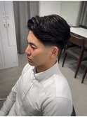 スペインカール スパイキーショート ブルーブラック メッシュ