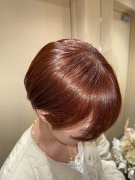 プアメリア 名古屋(Puamelia) ブリーチなし/オレンジブラウン/ケアカラー/髪質改善