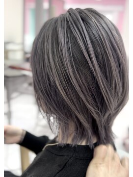 グラスペディア(graspedia) バレイヤージュ/大人ショート/デザインカラー/グレージュ