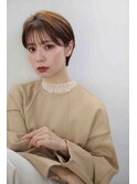 ショートボブミニウルフチェリーブラウン20代30代40代50代