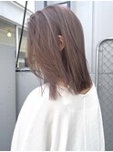 渋谷ブリーチカラータッセルボブ顔周りレイヤー切りっぱなしボブ
