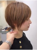 新宿小顔ショート/丸みショート/白髪ぼかし/ハイライトカラー