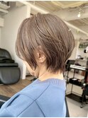 大人ショート　白髪ぼかし　脱白髪染めハイライト40代50代60代○