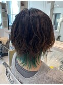 インナーカラー×グリーンカラー