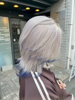 セレーネヘアーレイズ 梅田店(Selene hair Raise)&nbsp;デザインブルー☆ホワイトカラー