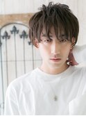 20代30代ダークブラウンニュアンスパーマルーズショートa上尾