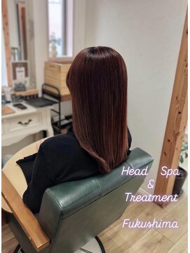 ヘアアトリエ ナイン 岡部店(hair atelier nine) ヘッドスパ/チェリーレッド/ハイレイヤーウルフ/髪質改善/福島市