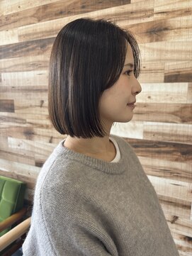 リドルヘアー 黒磯店(Riddle HAIR) まとまるボブ×赤みなしカラー